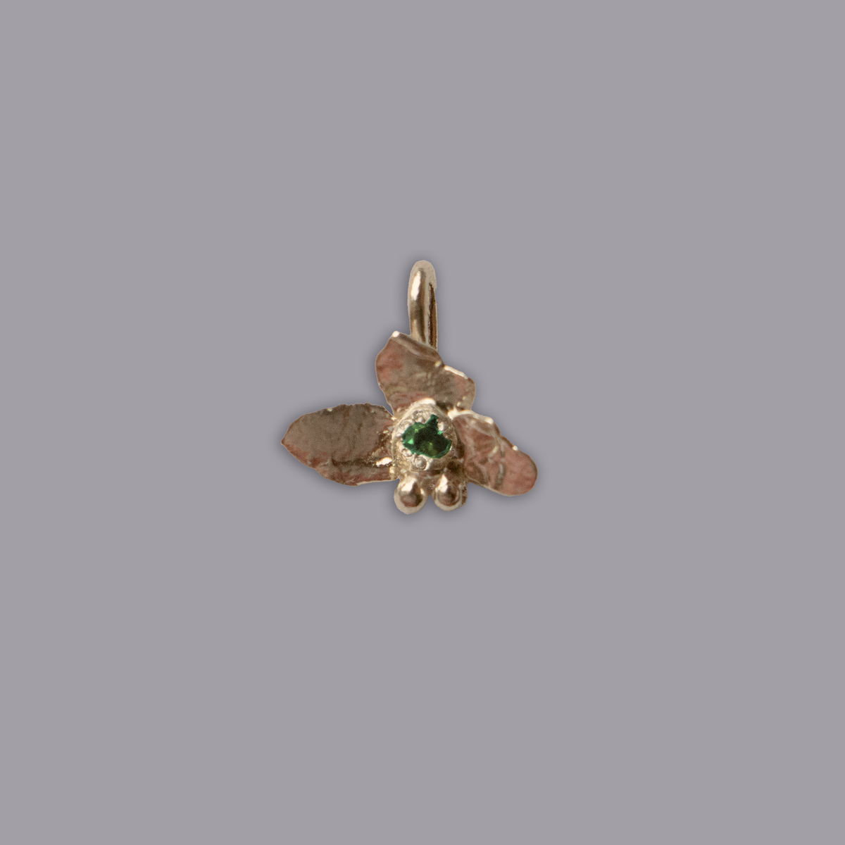 GEMSTONE ORCHID PENDANT