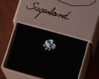 RUFFLED ORCHID STUD EARRING