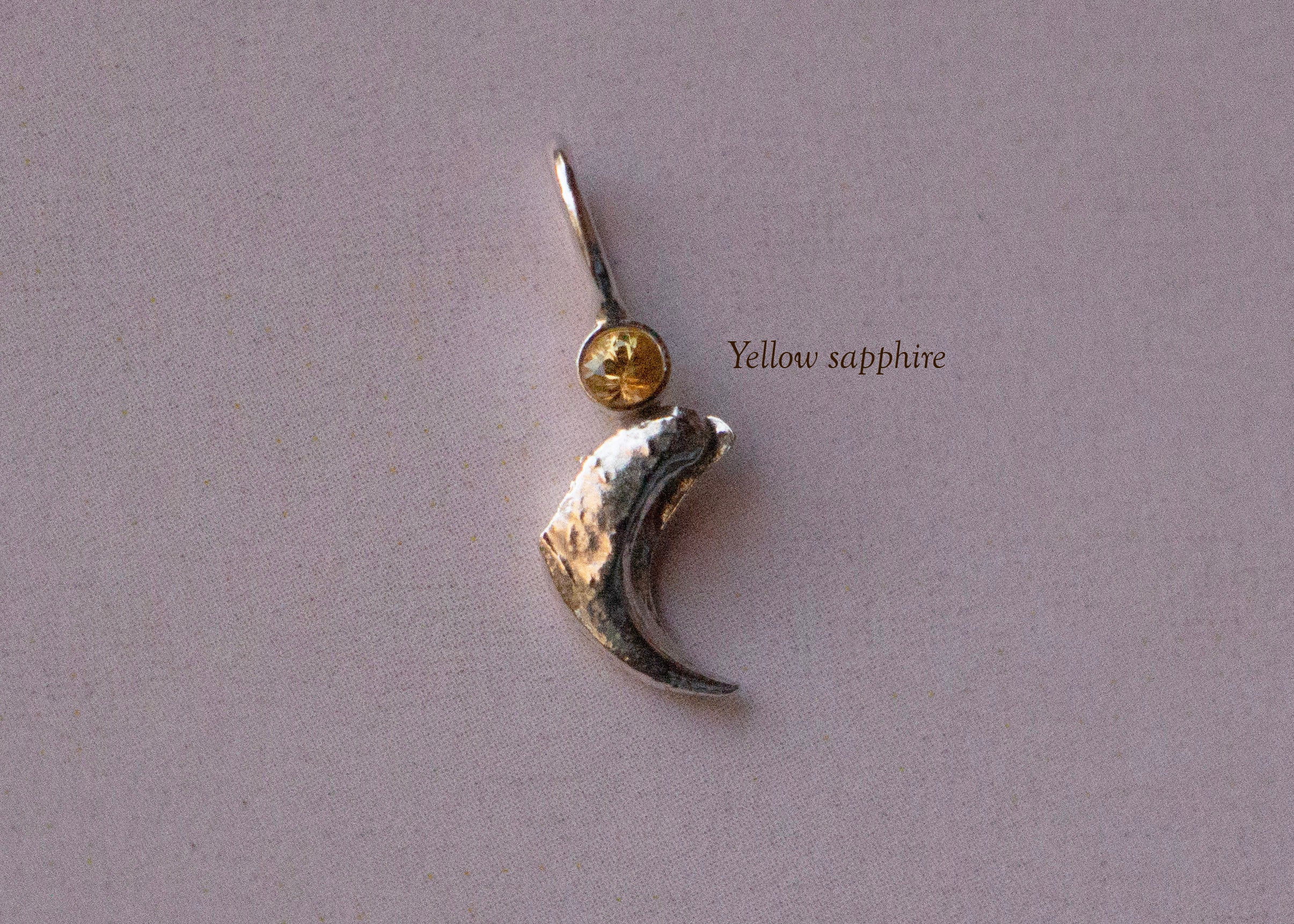 GEMSTONE CLAW PENDANT