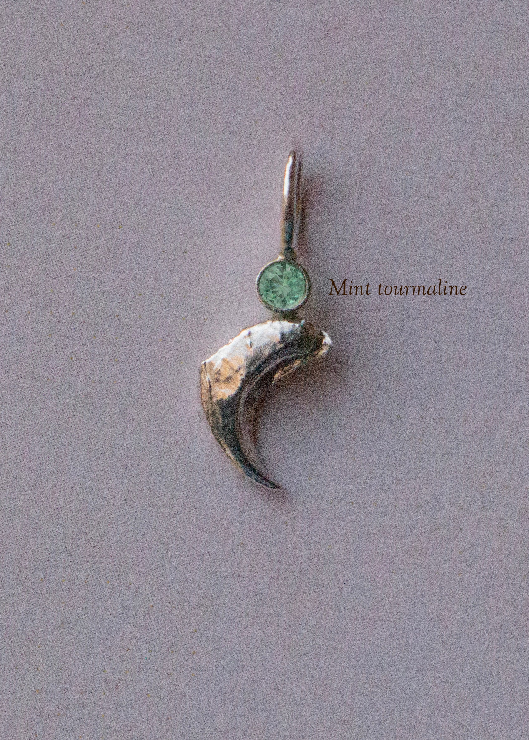 GEMSTONE CLAW PENDANT