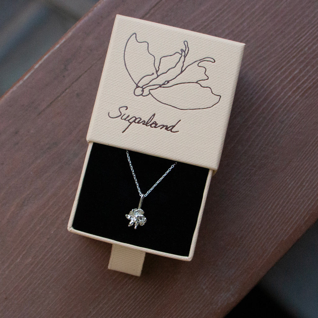 RUFFLED ORCHID PENDANT