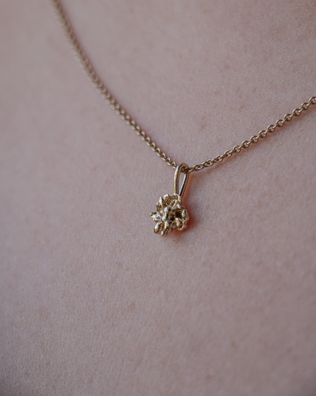 RUFFLED ORCHID PENDANT