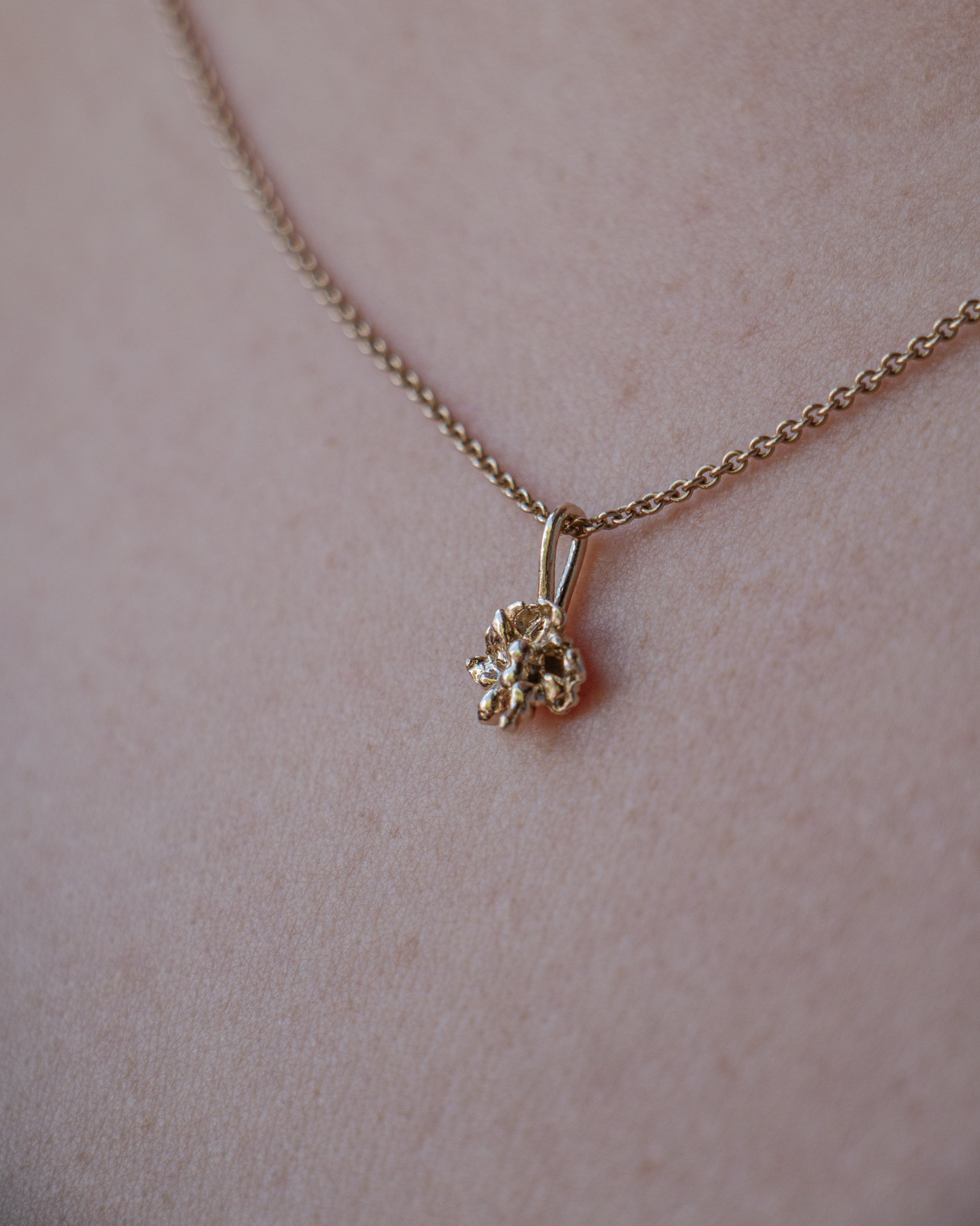 RUFFLED ORCHID PENDANT