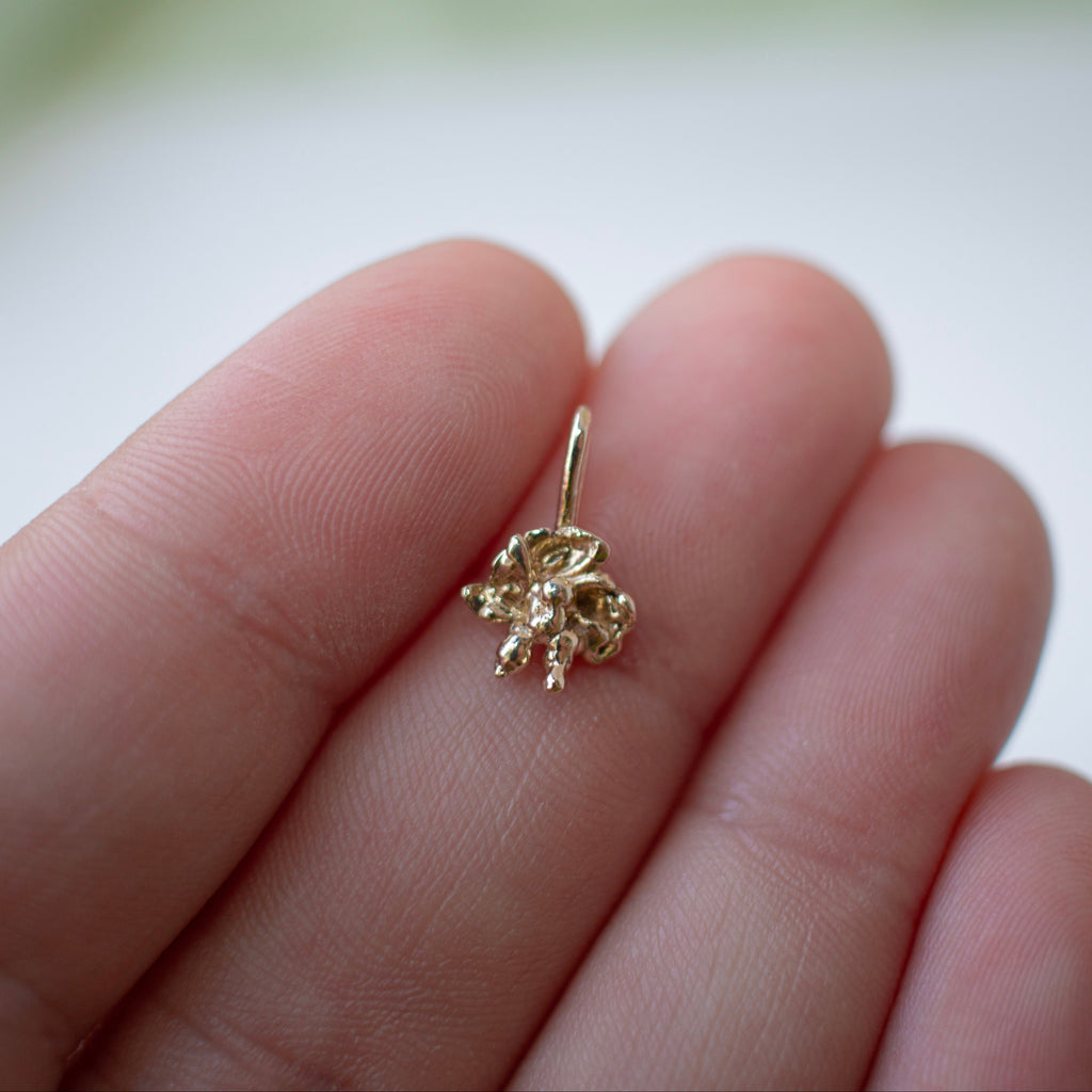 RUFFLED ORCHID PENDANT