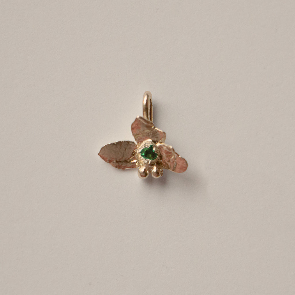GEMSTONE ORCHID PENDANT