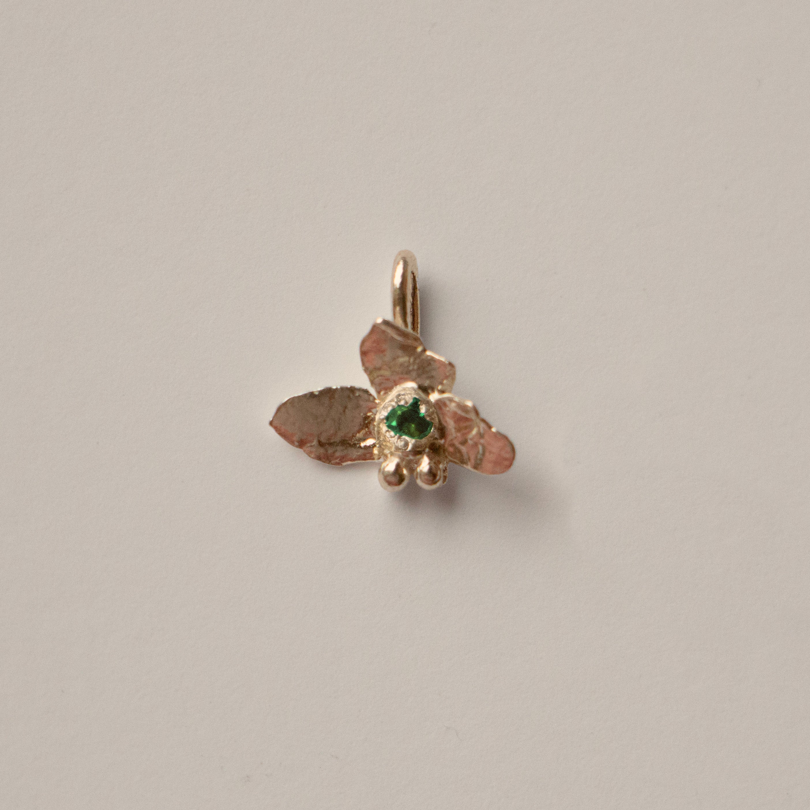 GEMSTONE ORCHID PENDANT